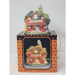 Ceramic Halloween House Pumpkin‎ Hollow Orange Mouse Ghost Cottage Decoration